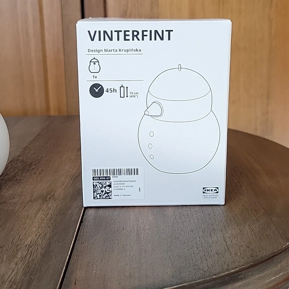 IKEA NWT VINTERFINT Snowman Candle